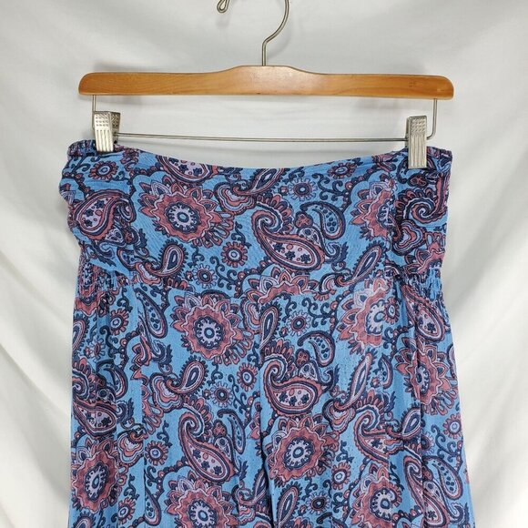 Free People Women's Multicolor Palazzo Pants Paisley Wide-Leg Size Small (C-6) - Picture 8 of 12